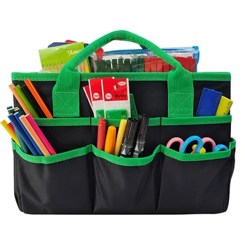 Чанта за учител с голям капацитет, органайзер за канцеларски материали, многофункционална чанта за носене учители от полиестер в елегантен стил, учебни помагала