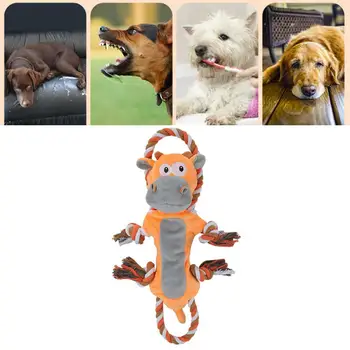 Шумо Експанзионистична Играчка за домашни любимци Дизайн Крави Плюшен Играчка за Кучета със Сонди Въже, Устойчиви на Укусам Зъби-Меки от Скука за игри